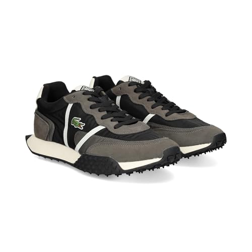 Lacoste Men's L-Spin Deluxe Sneaker | Black/Dark Grey | Size 10 | Stylish & Comfortable Basketball Shoes | Trendy Sporty