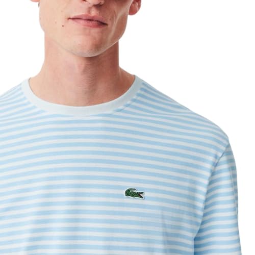 Lacoste Men's Short Sleeve Classic Fit Stripped Crew Neck Tee Shirt for Casual Wear and Everyday Comfort
| Lacoste Men'