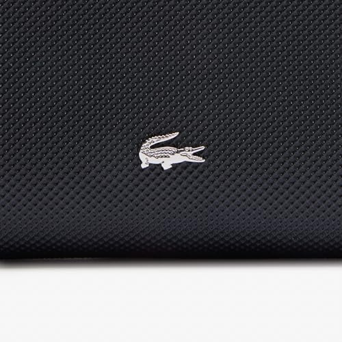 Lacoste Women's Daily City Small Zipped Billfold Black One Size Trendy Fashion Aware Traveler Classic Cult Favorite